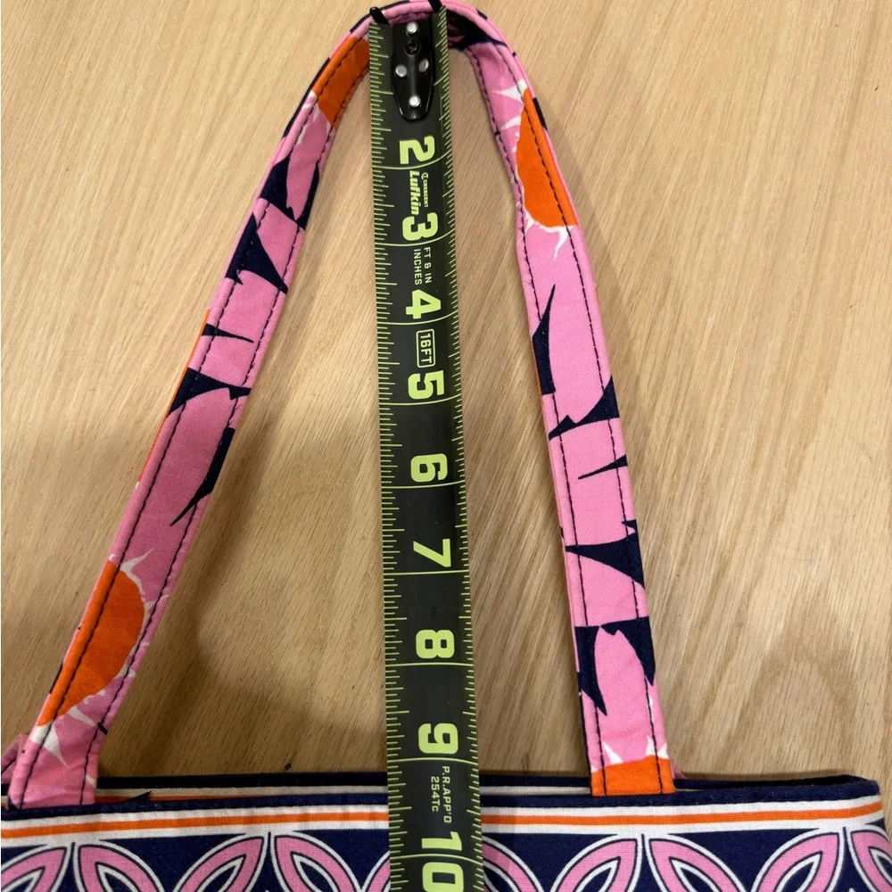Vera Bradley Loves Me Tote Bag Purse Retired Pattern Pink, Orange